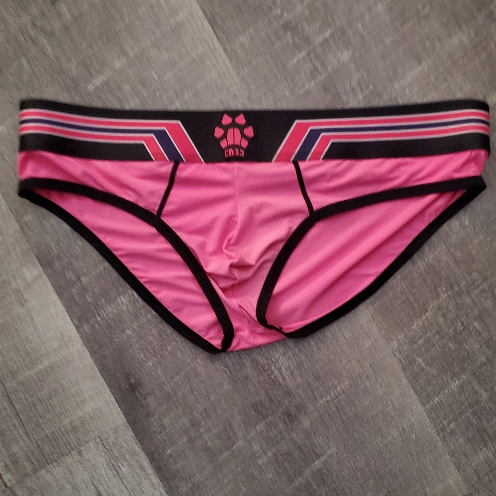 Cell Block Pink and Black Bikini Bottom